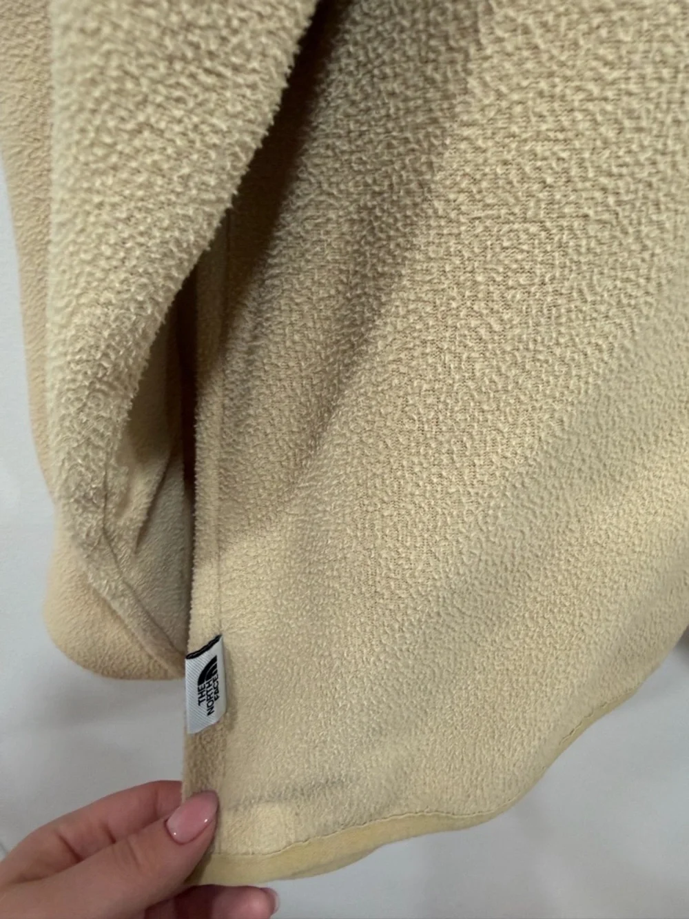 The North Face Fleece Pullover Quarter Zip Tan Brown Colorblock Jacket Men’s XL